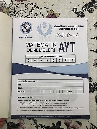  Bilgisarmal AYT MATEMATİK DENEME