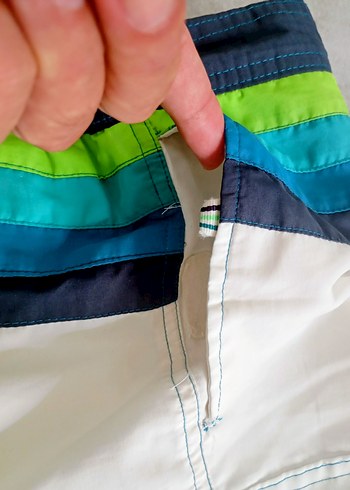 Erkek Beyaz Bel Bantlı Mini Şort - Görsel 6