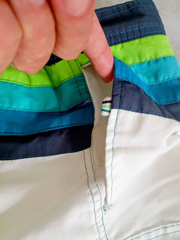 Erkek Beyaz Bel Bantlı Mini Şort - Görsel 3