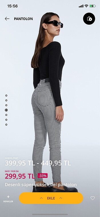 xs Beden Dar paça pantolon
