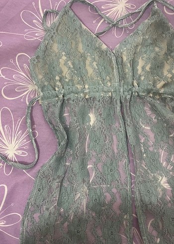 Sırtt dekolteli boyundan bağlamalı dantel bluz 2yk bluz - Görsel 2