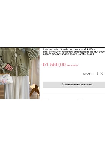 diğer Beden Gül nakışlı çanta