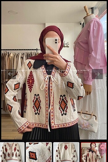Bordo nakışlı