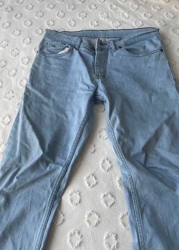 Pastel Mavi erkek Denim Pantolon