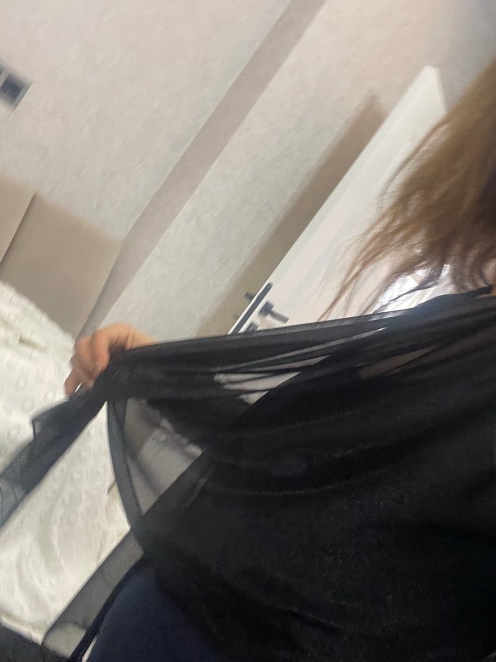 Siyah Uzun Kollu Dökümlü Bolero - Görsel 5