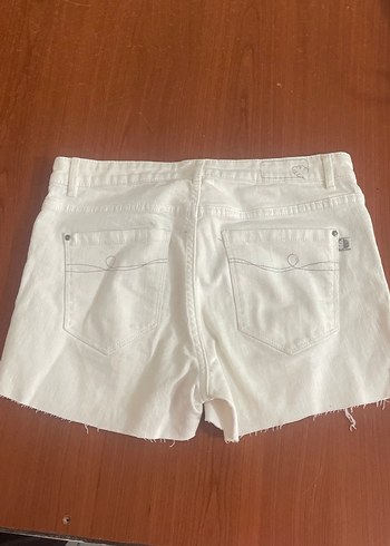 Diğer Beyaz Mini Pamuklu Kadın Kot Şort