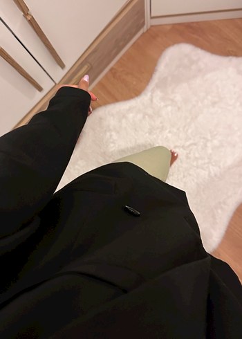 Siyah Düğmeli Kadın Blazer Ceket - Görsel 4