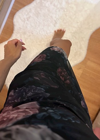 Mor Drapeli Straplez Midi Elbise - Görsel 4