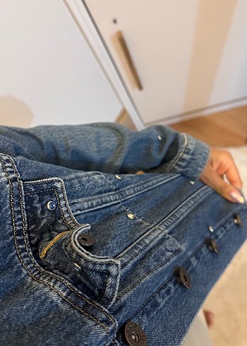 Kadın Mavi Denim Ceket - Görsel 5