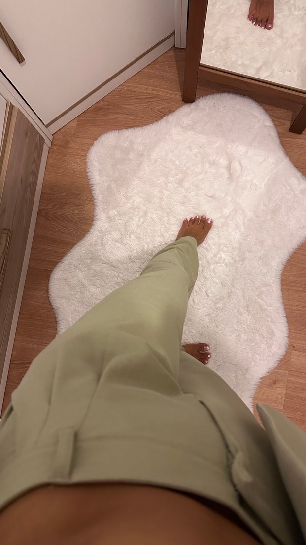 Kadın Haki Midi Kumaş Pantolon - Görsel 3