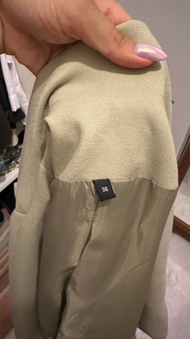 Bej Kadın Midi Blazer Ceket - Görsel 5