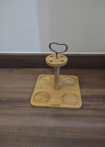 Ahşap Bardaklık çerezlik - Görsel 3