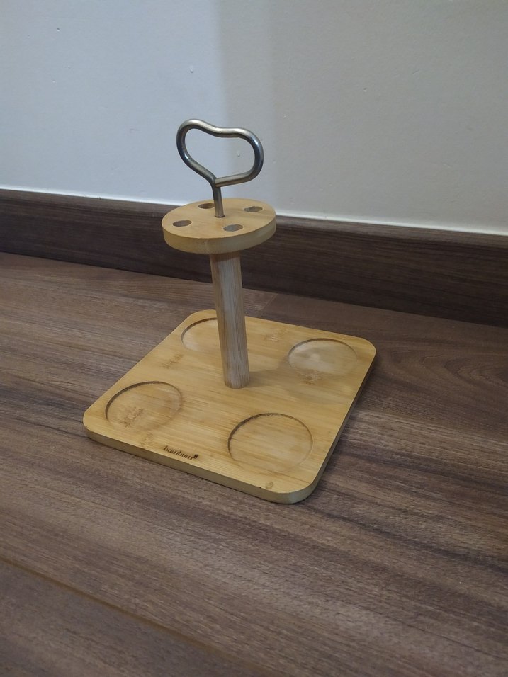 Ahşap Bardaklık çerezlik - Görsel 2