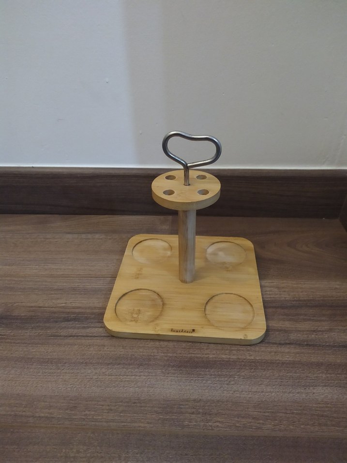 Ahşap Bardaklık çerezlik - Görsel 3