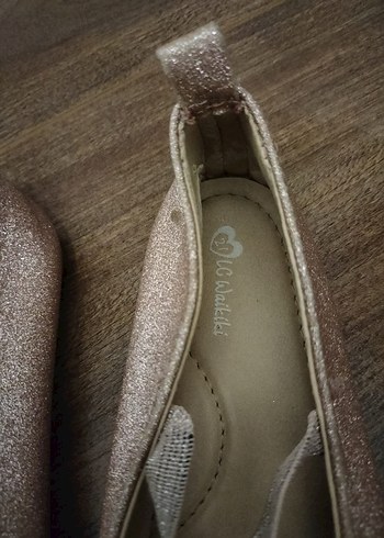 Fiyonklu Bej Kız Çocuk Babet - Görsel 2