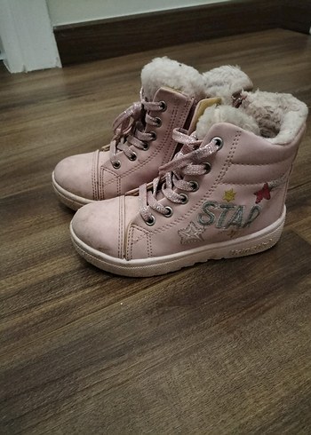 Pembe Nakışlı Kürklü Kız Botu - Görsel 2