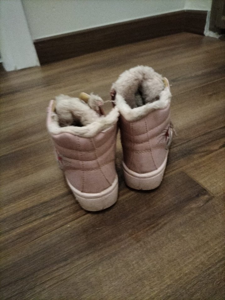 Pembe Nakışlı Kürklü Kız Botu - Görsel 4