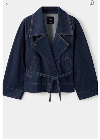 Mango Koyu Mavi Denim Kisa Ceket