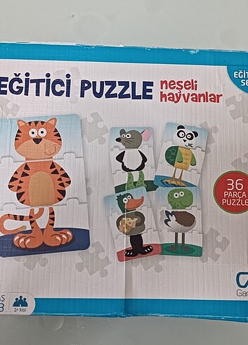 Beden Eğitici puzzle neşeli hayvanlar ve meslekler