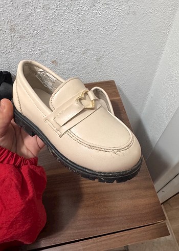 LC Waikiki Ekru Deri Loafer Ayakkabi 24 Numara