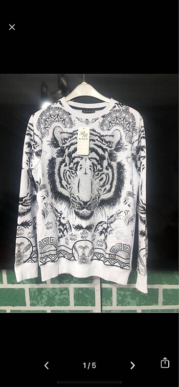 Taşlı tarz sweatshirt