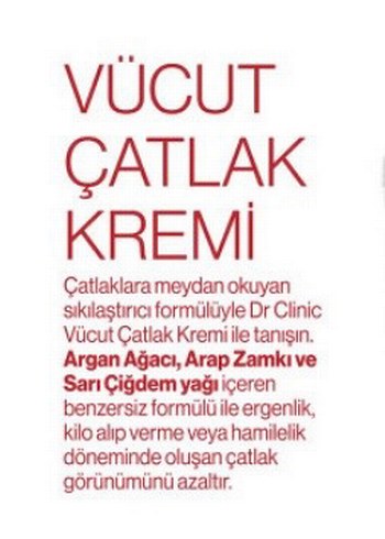 Diğer Dr Clinic Vücut Çatlak Kremi 100 ml