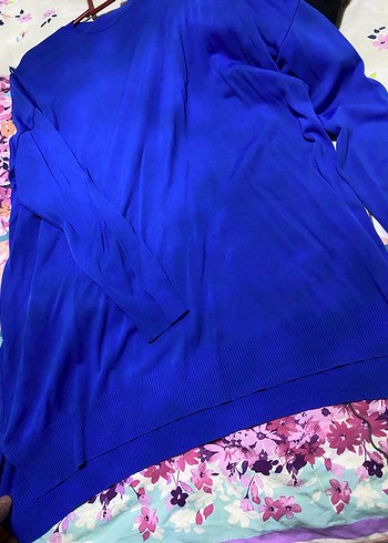 Mavi Kadın Salaş Uzun Kollu Triko #tığtriko - Görsel 6