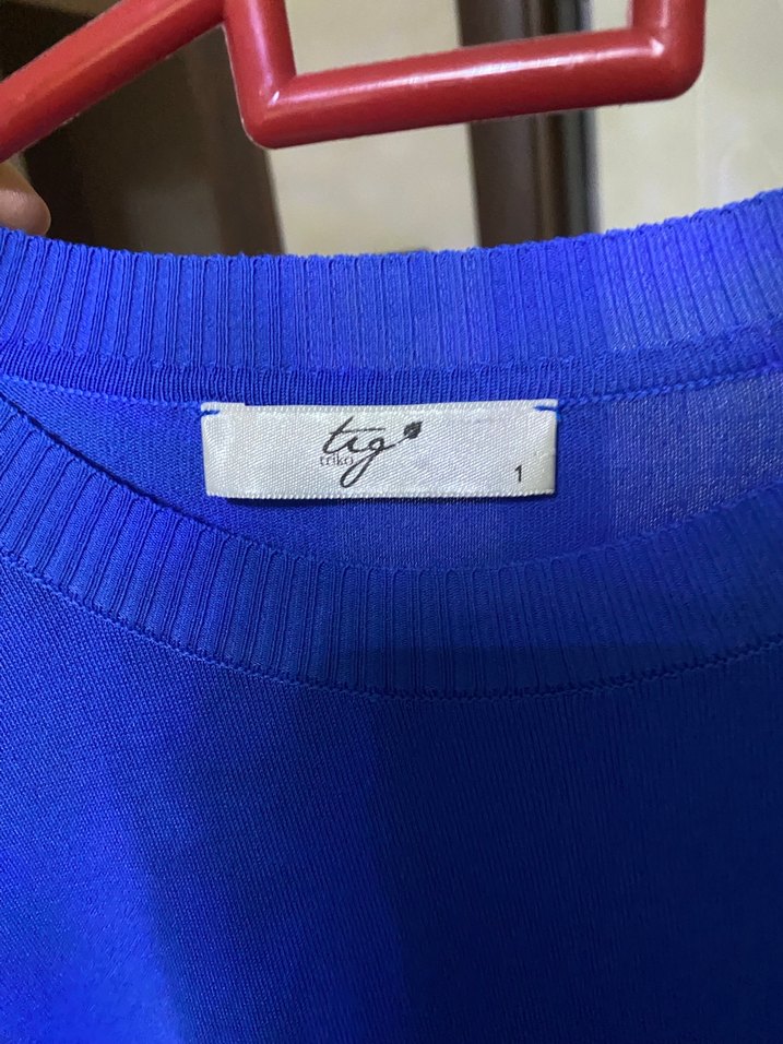 Mavi Kadın Salaş Uzun Kollu Triko #tığtriko - Görsel 2