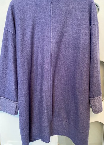 #seçiltunik 
Mor Yüksek Yakalı Örme Sweatshirt - Görsel 8