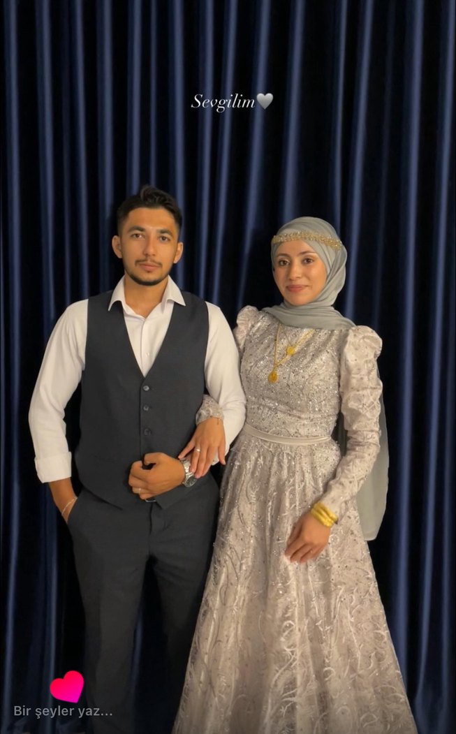 Bohem Uzun Kollu Gri Tesettür Nişan Elbisesi - Görsel 2