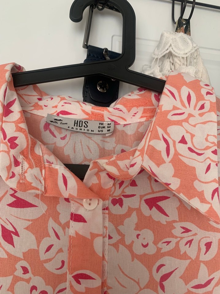 Pembe Bohem Uzun Kollu Hamile Bluzu - Görsel 4