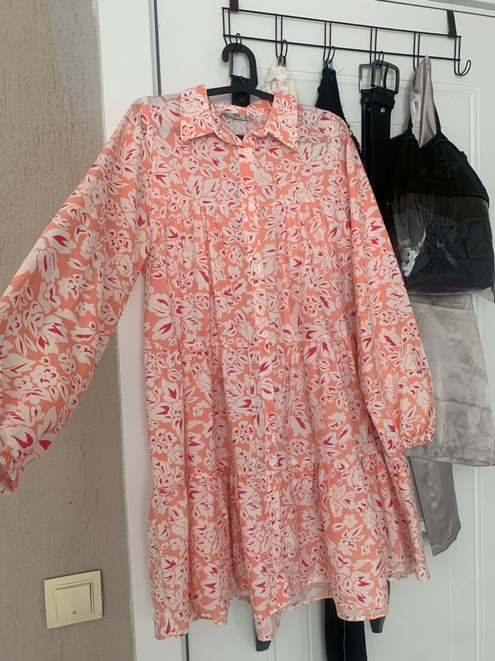 Pembe Bohem Uzun Kollu Hamile Bluzu - Görsel 3