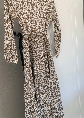 Uzun Kollu, Kuşaklı Bohem Kadın Elbise - Görsel 3