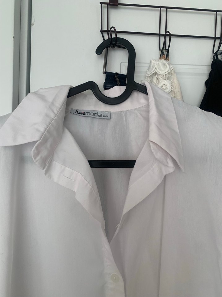 Pamuklu Beyaz Uzun Kollu Gömlek - Görsel 4