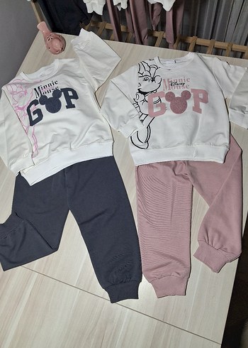 Baskılı Pamuklu Kız Çocuk Eşofman Takımı - Görsel 4