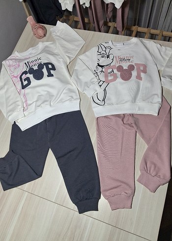 Baskılı Pamuklu Kız Çocuk Eşofman Takımı - Görsel 3