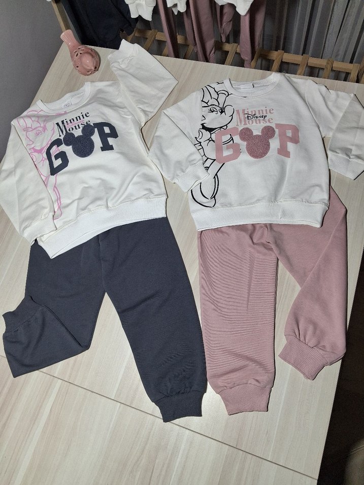 Baskılı Pamuklu Kız Çocuk Eşofman Takımı - Görsel 4