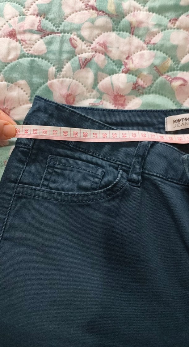 Kadın Mavi Normal Boy Denim Pantolon - Görsel 4