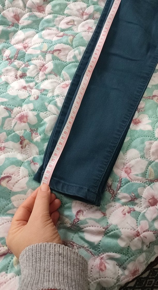 Kadın Mavi Normal Boy Denim Pantolon - Görsel 5