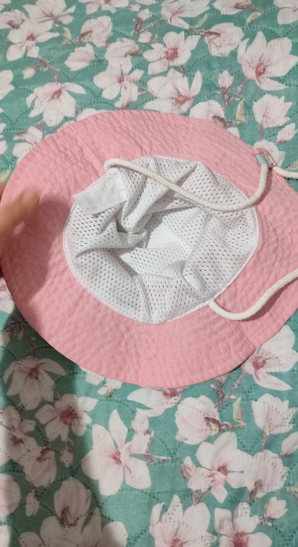 Çiçek Desenli Pembe Bohem Şapka - Görsel 2