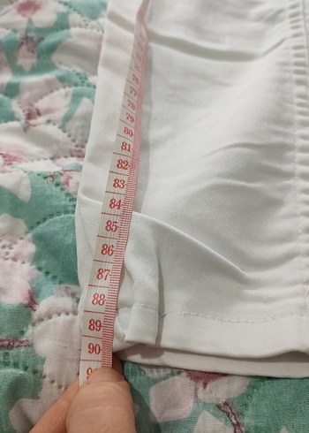 Beyaz Pamuklu Normal Boy Kadın Pantolon - Görsel 2