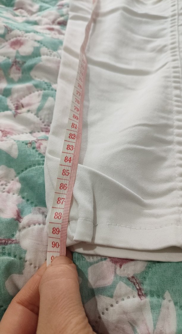 Beyaz Pamuklu Normal Boy Kadın Pantolon - Görsel 2