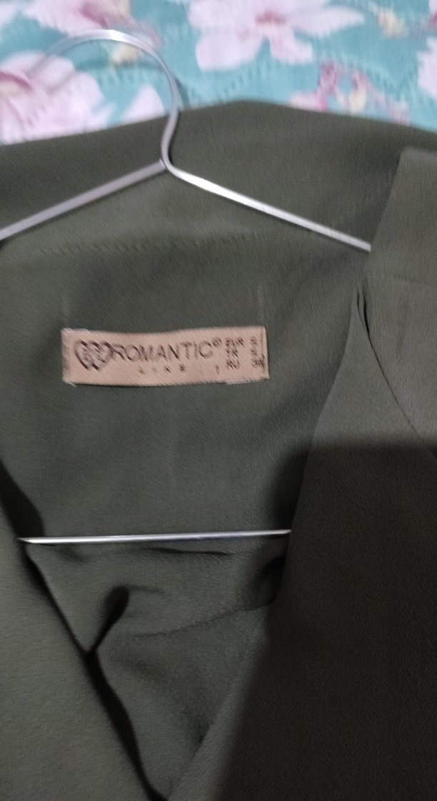 Yeşil V Yaka midi boy Salaş Elbise - Görsel 5