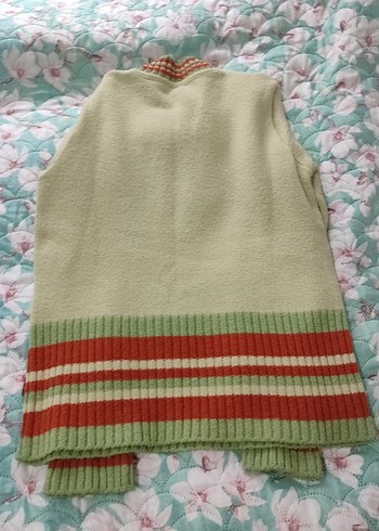 Bohem Tarz Gri Örgü Kazak - Görsel 3