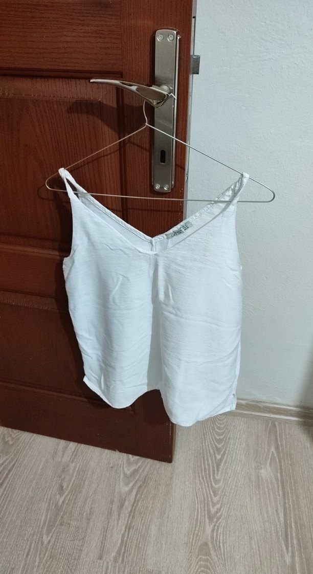 Pembe Straplez Kısa Kollu Pamuklu Kız Gömlek - Görsel 3