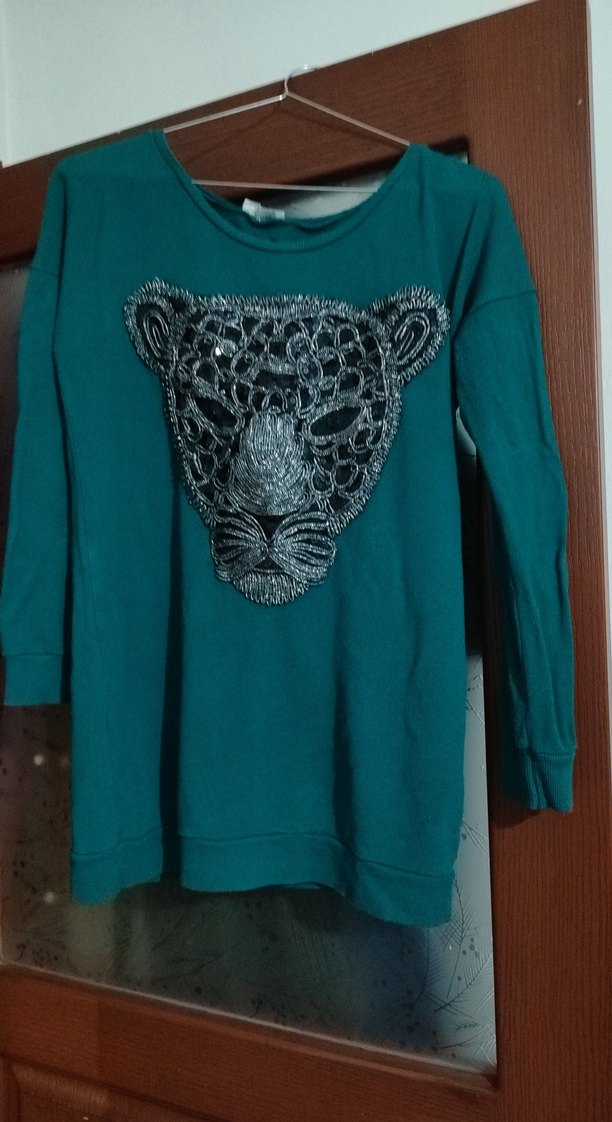 Turkuaz Kadın Uzun Kollu Tunik - Görsel 3