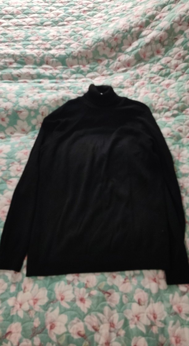 Siyah Kadın Boğazlı Triko Kazak - Görsel 2