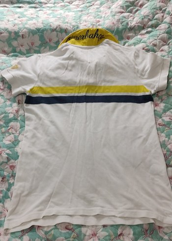 Beyaz Düğmeli Fenerbahçe Polo Yaka Tişört - Görsel 3