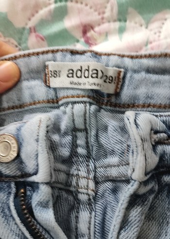 Düğmeli Mavi Midi Boy Kadın Denim Pantolon - Görsel 2