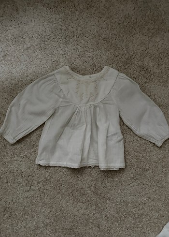 Beyaz Bebek Kız keten takım Dantel Detaylı - Görsel 2